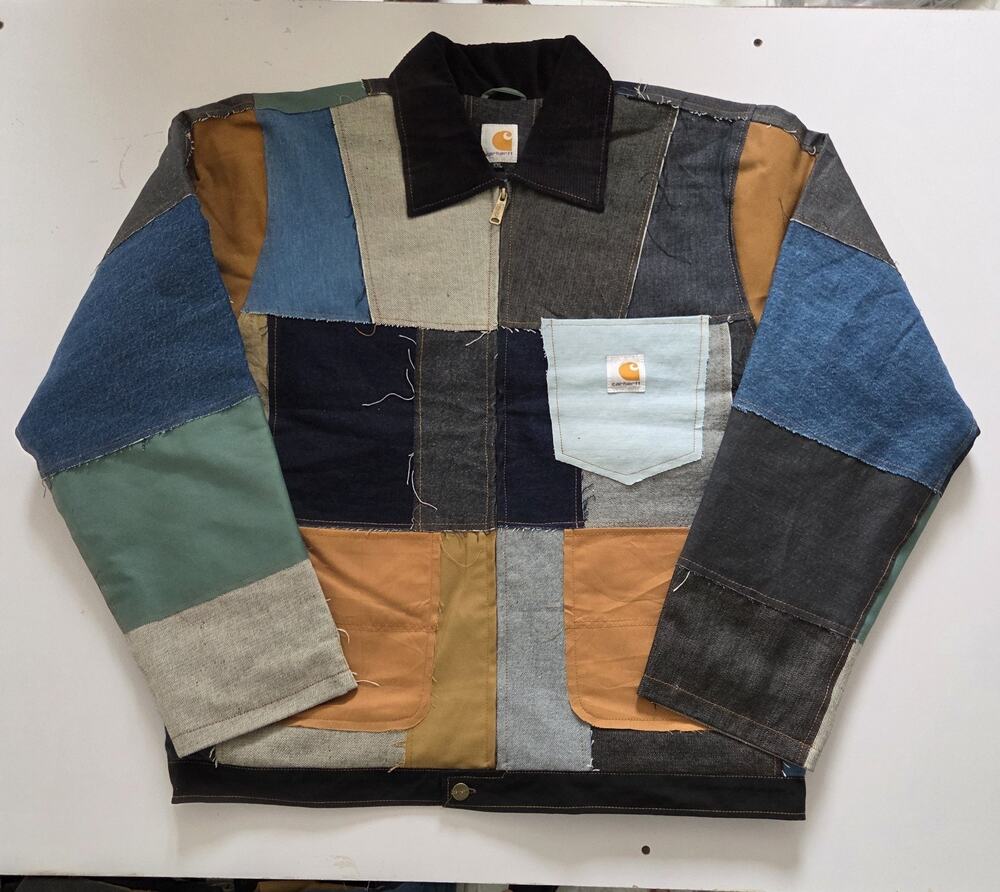 Vintage Reworked Carhartt Patchwork Workwear Jacket Multicolor XXL